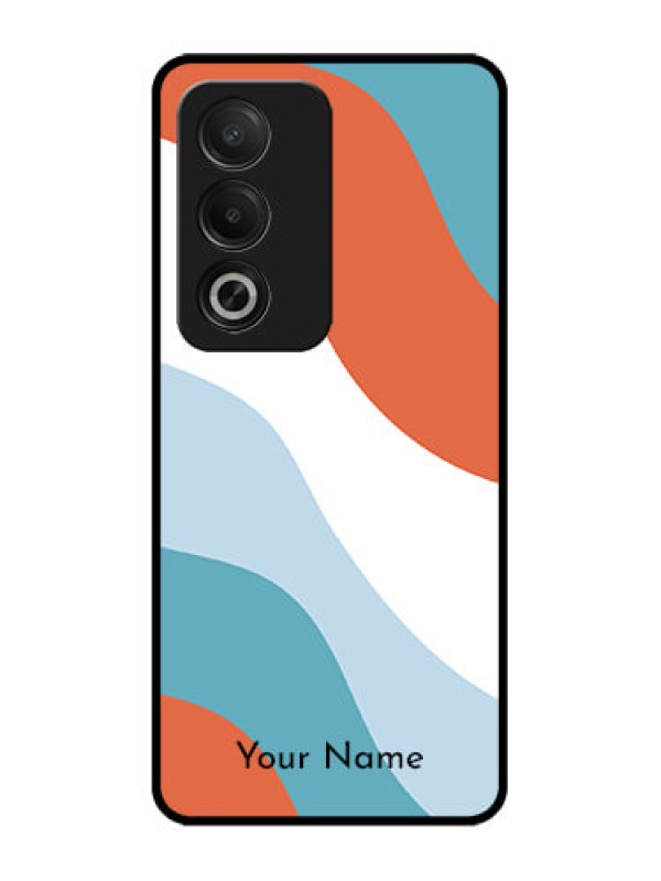 Custom Oppo K12x 5G Custom Glass Phone Case - Coloured Waves Design