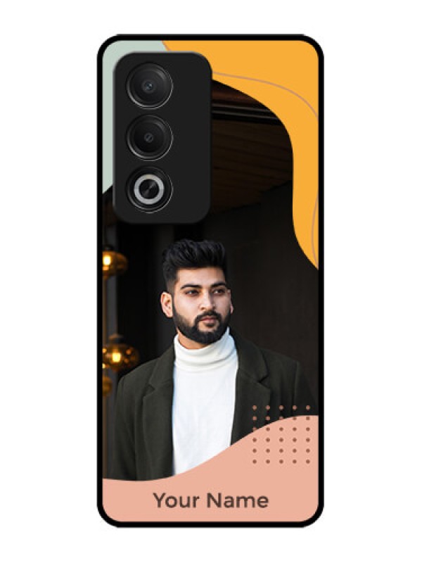 Custom Oppo K12x 5G Custom Glass Phone Case - Tri - Coloured Overlay Design