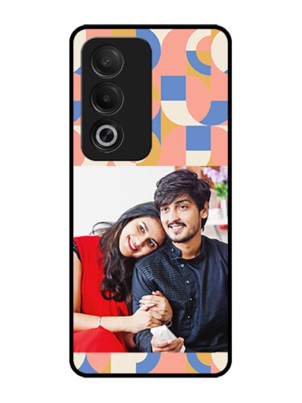 Custom Oppo K12x 5G Custom Glass Phone Case - Semi - Circle Maze Pattern Design