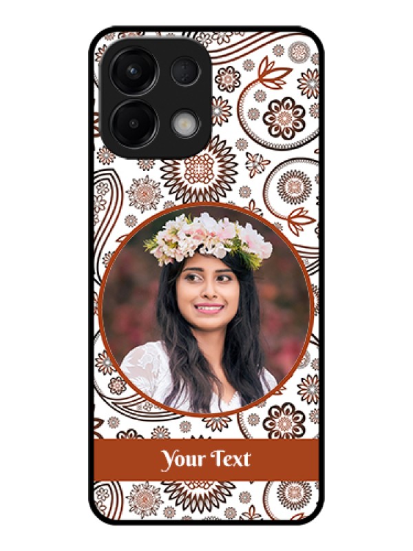 Custom Oppo K13 5G Custom Glass Phone Case - Abstract Flower Design