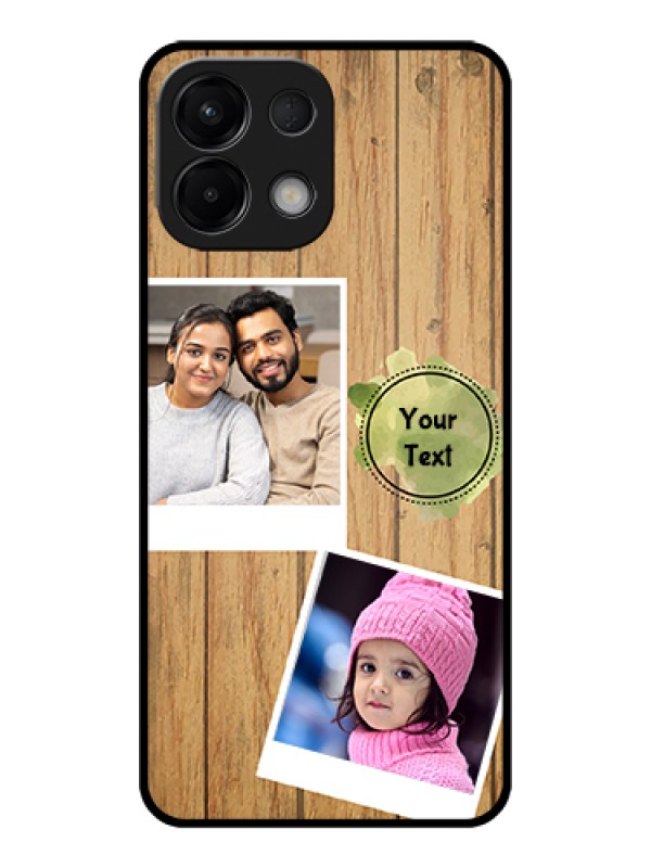 Custom Oppo K13 5G Custom Glass Phone Case - Wooden Texture Design