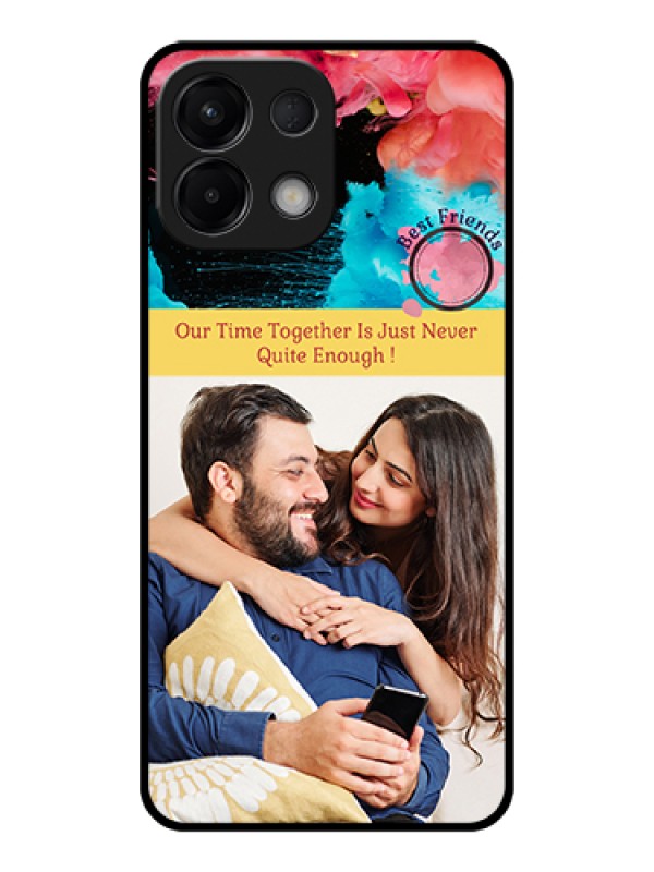 Custom Oppo K13 5G Custom Glass Phone Case - Quote With Acrylic Painting Design