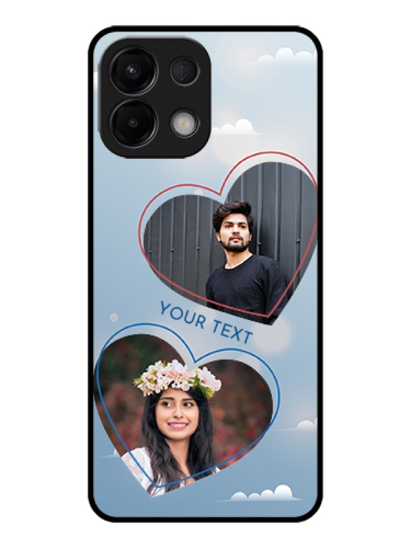Custom Oppo K13 5G Custom Glass Phone Case - Blue Color Couple Design