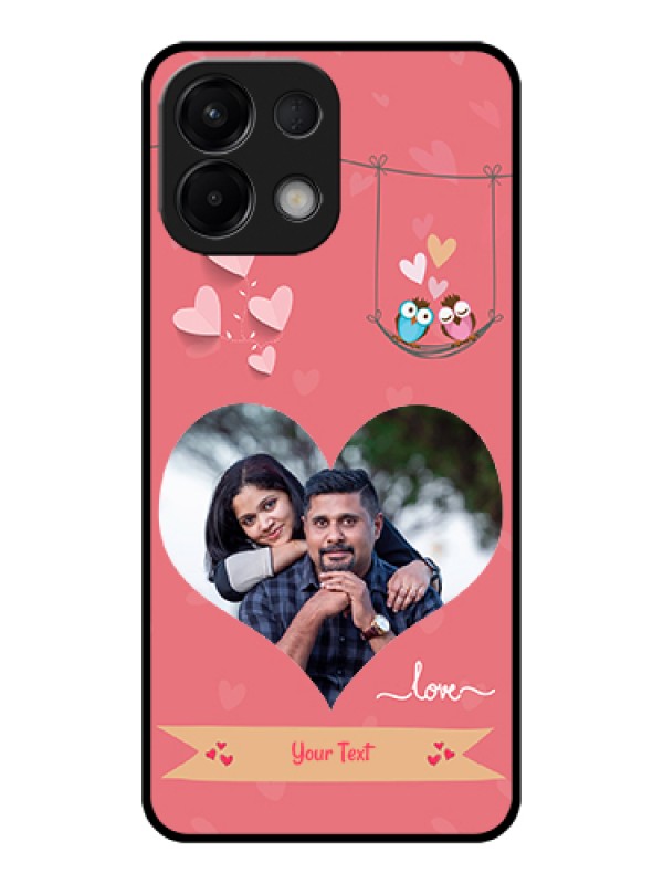 Custom Oppo K13 5G Custom Glass Phone Case - Peach Color Love Design