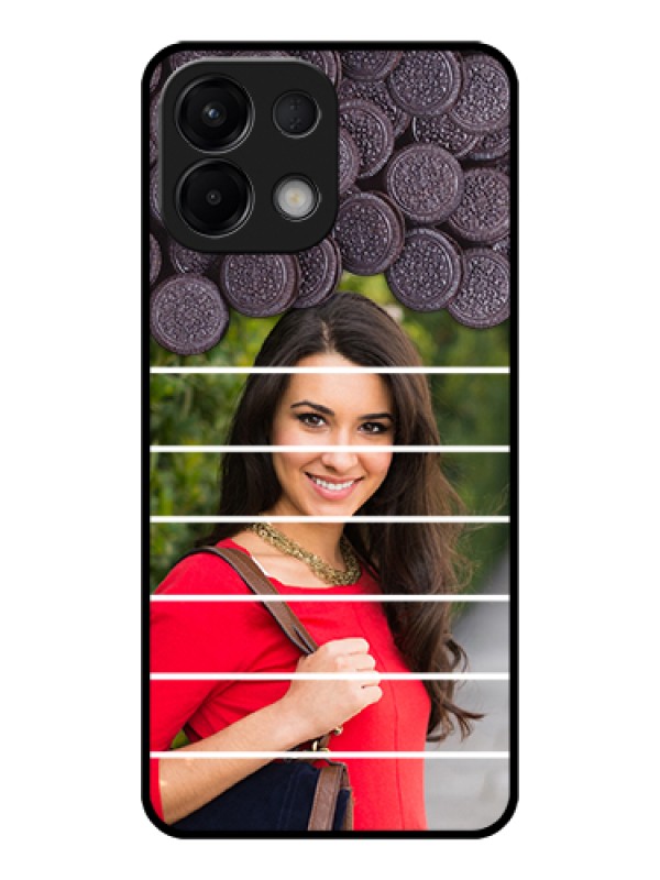 Custom Oppo K13 5G Custom Glass Phone Case - With Oreo Biscuit Design