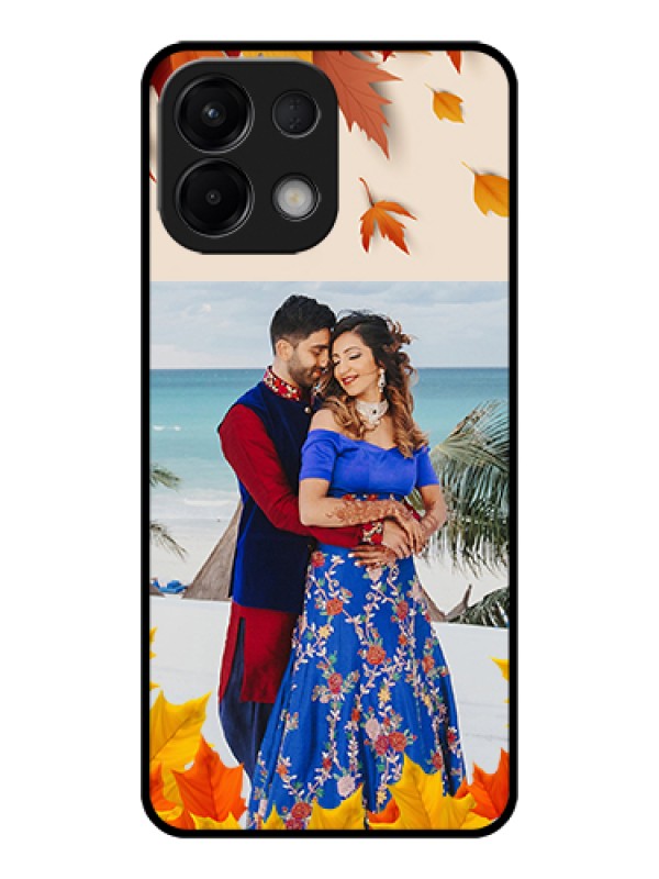 Custom Oppo K13 5G Custom Glass Phone Case - Autumn Maple Leaves Design