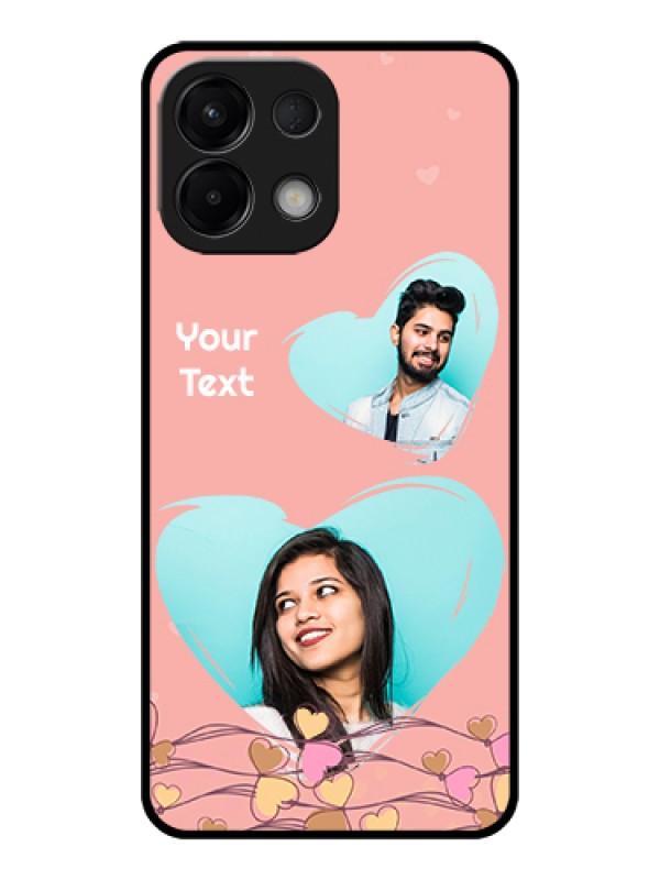Custom Oppo K13 5G Custom Glass Phone Case - Love Doodle Design