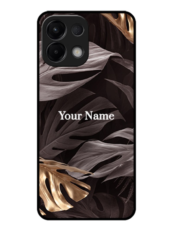 Custom Oppo K13 5G Custom Glass Phone Case - Wild Leaves Digital Paint Design