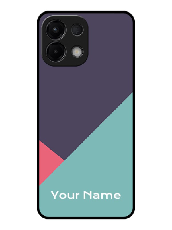 Custom Oppo K13 5G Custom Glass Phone Case - Tri Color Abstract Design