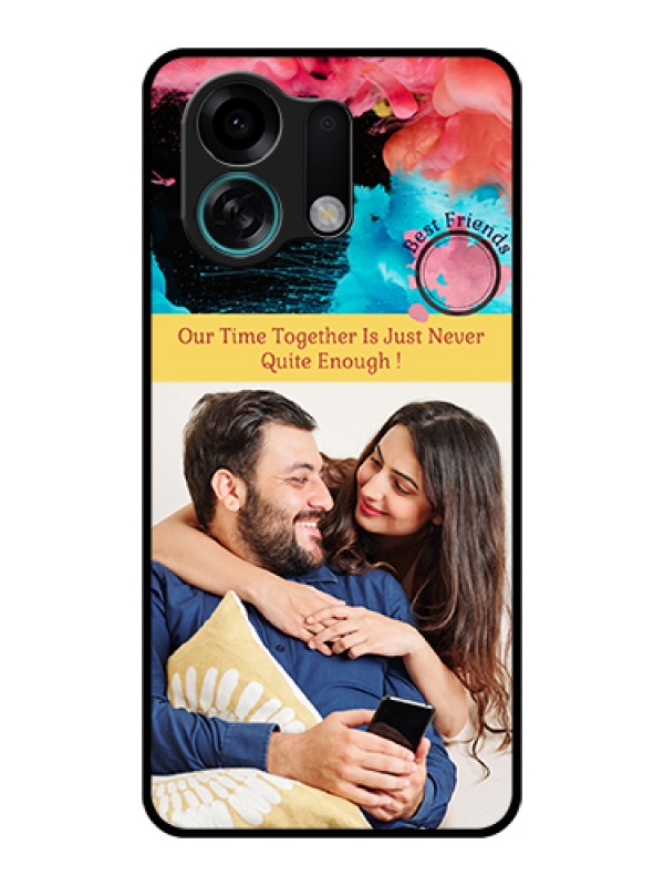 Custom Oppo K13 Turbo 5G Custom Glass Phone Case - Quote With Acrylic Painting Design