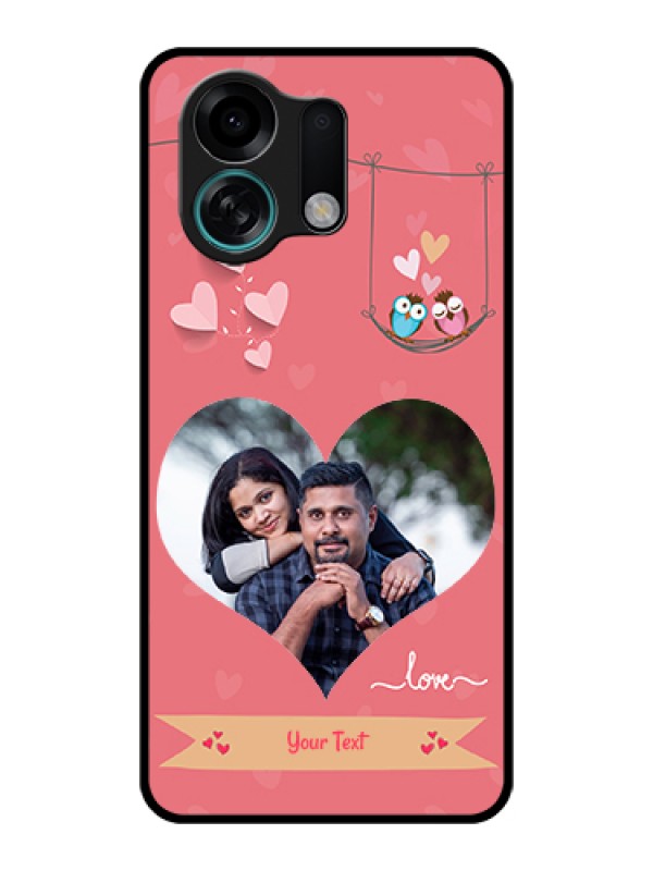Custom Oppo K13 Turbo 5G Custom Glass Phone Case - Peach Color Love Design