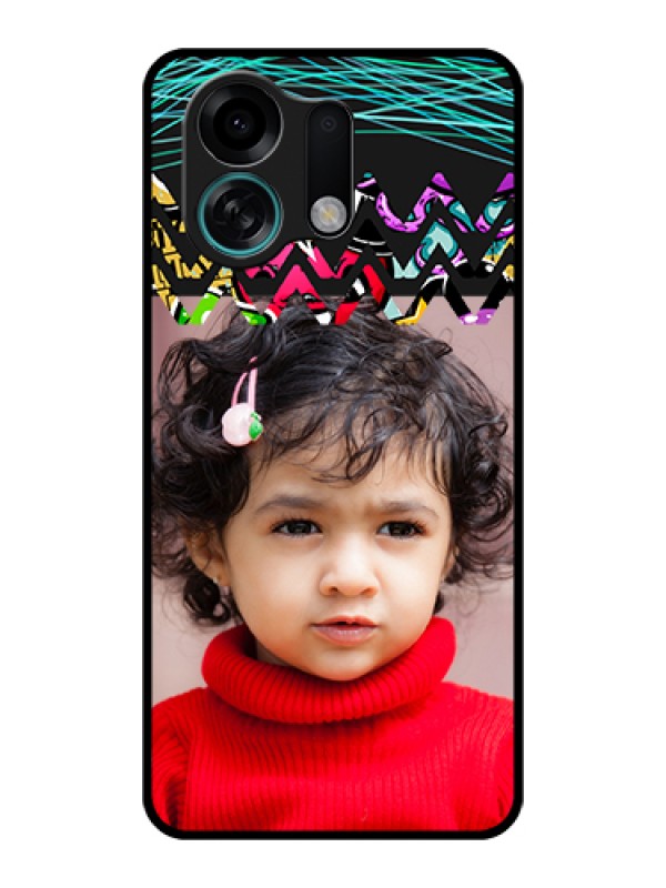 Custom Oppo K13 Turbo 5G Custom Glass Phone Case - Neon Abstract Design