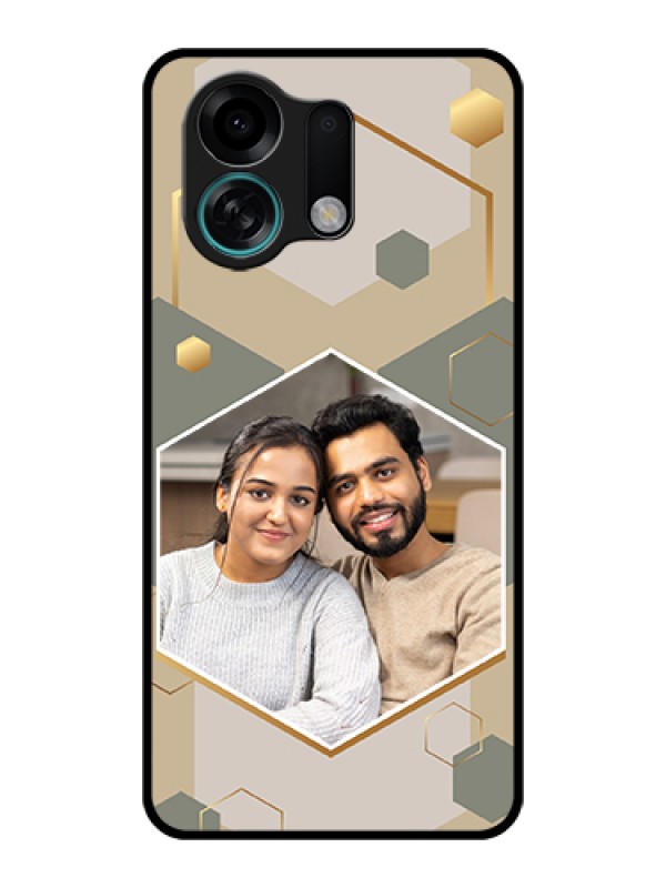 Custom Oppo K13 Turbo 5G Custom Glass Phone Case - Stylish Hexagon Pattern Design