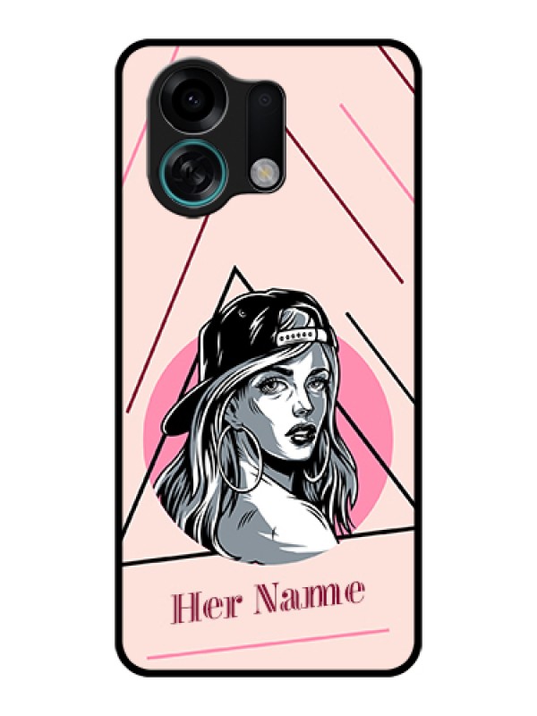 Custom Oppo K13 Turbo 5G Custom Glass Phone Case - Rockstar Girl Design