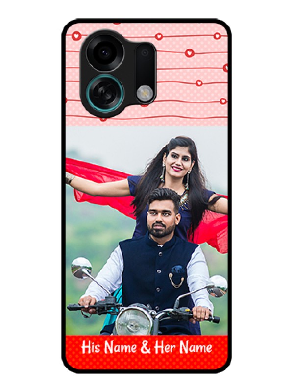 Custom Oppo K13 Turbo Pro 5G Custom Glass Phone Case - Red Pattern Case Design