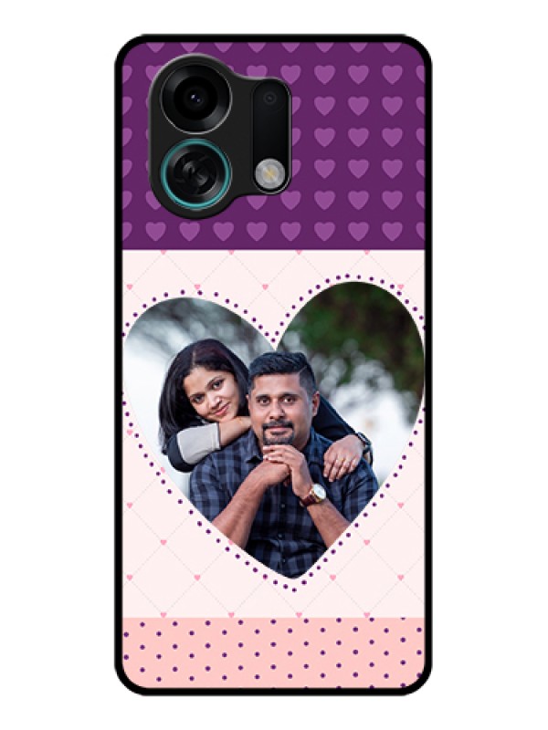 Custom Oppo K13 Turbo Pro 5G Custom Glass Phone Case - Violet Love Dots Design