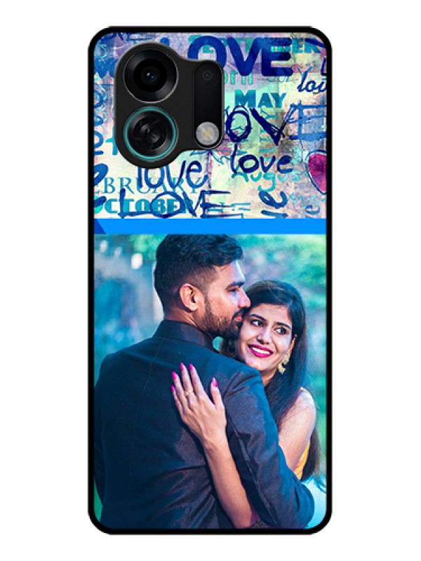 Custom Oppo K13 Turbo Pro 5G Custom Glass Phone Case - Colorful Love Design