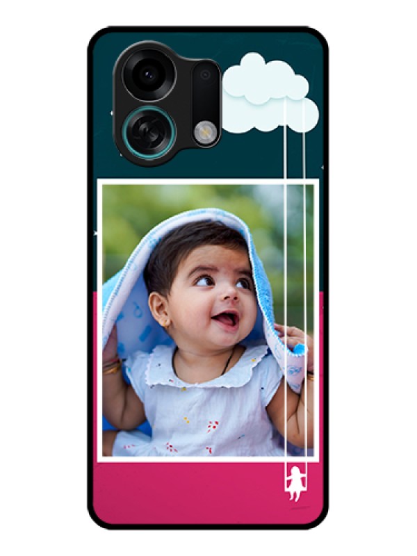 Custom Oppo K13 Turbo Pro 5G Custom Glass Phone Case - Cute Girl With Cloud Design
