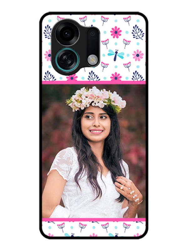 Custom Oppo K13 Turbo Pro 5G Custom Glass Phone Case - Colorful Flower Design