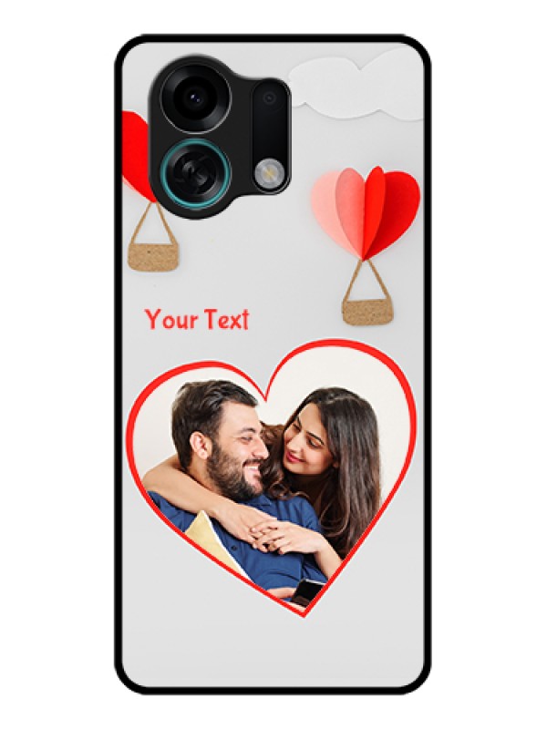 Custom Oppo K13 Turbo Pro 5G Custom Glass Phone Case - Parachute Love Design