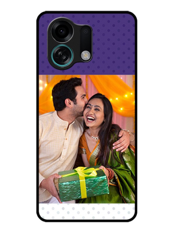 Custom Oppo K13 Turbo Pro 5G Custom Glass Phone Case - Violet Colored Pattern Design