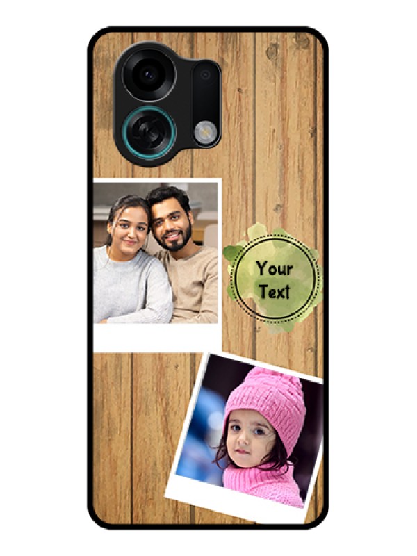 Custom Oppo K13 Turbo Pro 5G Custom Glass Phone Case - Wooden Texture Design