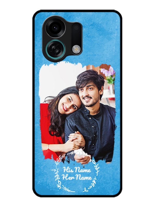 Custom Oppo K13 Turbo Pro 5G Custom Glass Phone Case - Blue Color Vintage Design