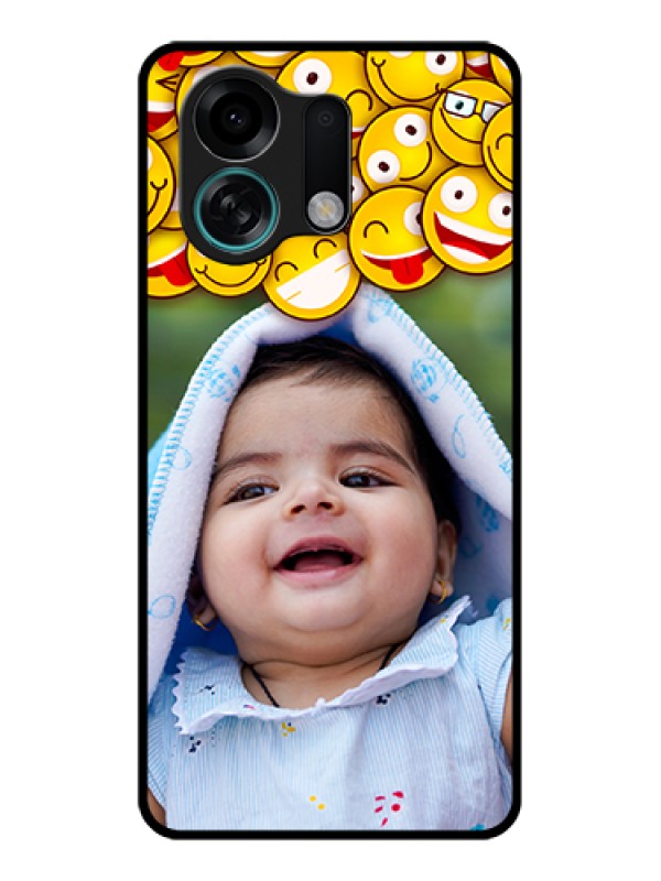 Custom Oppo K13 Turbo Pro 5G Custom Glass Phone Case - With Smiley Emoji Design