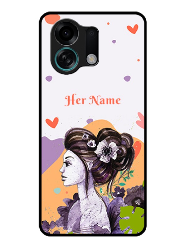 Custom Oppo K13 Turbo Pro 5G Custom Glass Phone Case - Woman And Nature Design
