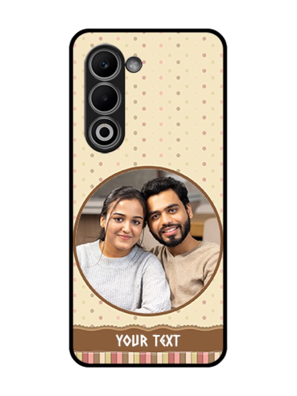 Custom Oppo K13x 5G Custom Glass Phone Case - Brown Dotted Mobile Case Design