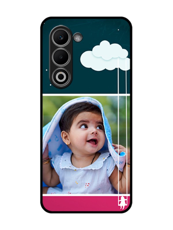 Custom Oppo K13x 5G Custom Glass Phone Case - Cute Girl With Cloud Design