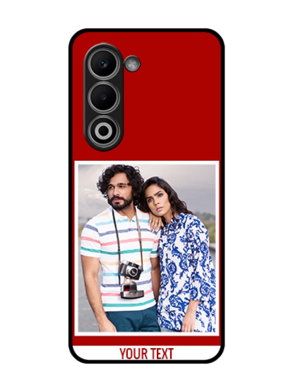 Custom Oppo K13x 5G Custom Glass Phone Case - Red Color Design