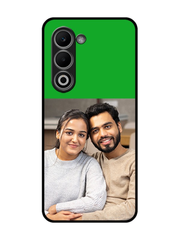 Custom Oppo K13x 5G Custom Glass Phone Case - Green Pattern Design