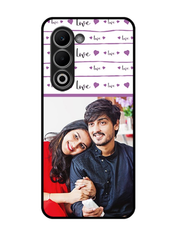 Custom Oppo K13x 5G Custom Glass Phone Case - Couples Heart Design