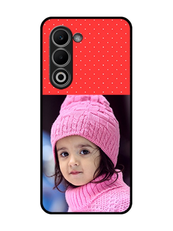 Custom Oppo K13x 5G Custom Glass Phone Case - Red Pattern Design