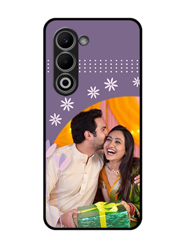 Custom Oppo K13x 5G Custom Glass Phone Case - Lavender Flowers Design