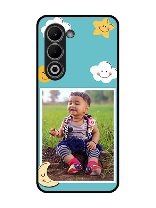 Custom Oppo K13x 5G Custom Glass Phone Case - Smiley Kids Stars Design