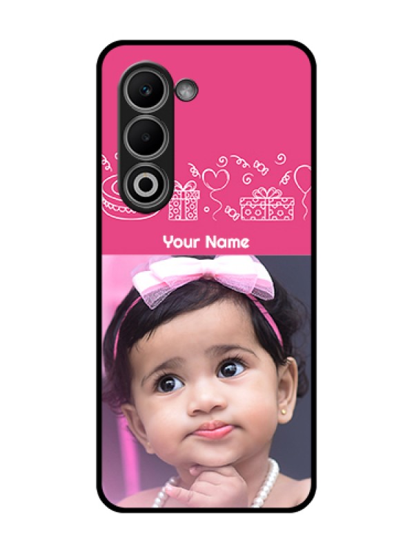 Custom Oppo K13x 5G Custom Glass Phone Case - With Birthday Line Art Design