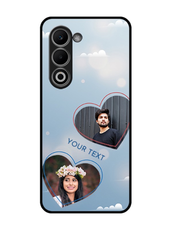 Custom Oppo K13x 5G Custom Glass Phone Case - Blue Color Couple Design