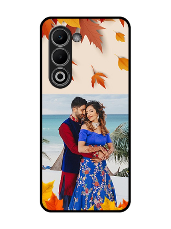 Custom Oppo K13x 5G Custom Glass Phone Case - Autumn Maple Leaves Design