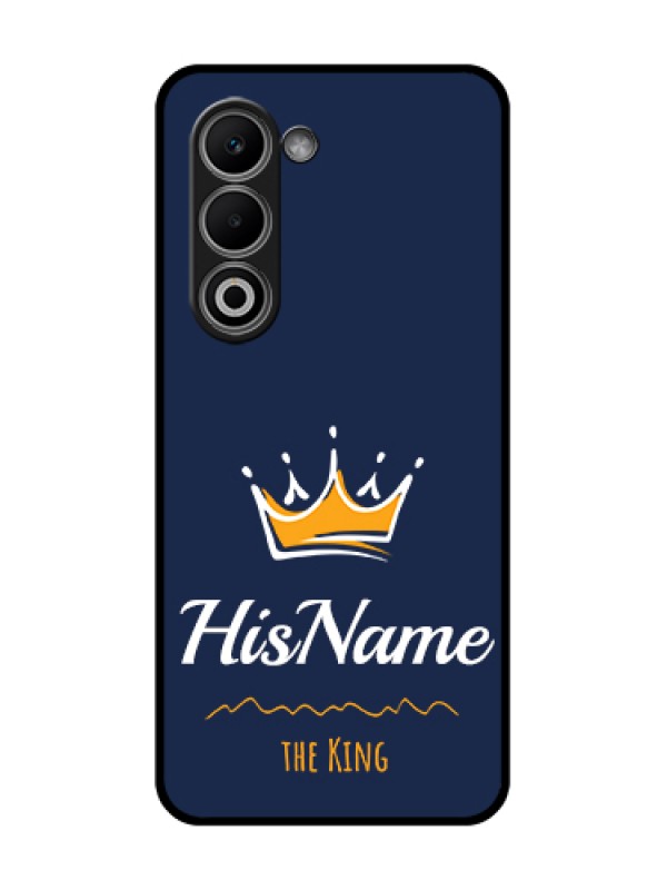 Custom Oppo K13x 5G Custom Glass Phone Case - King With Name Design
