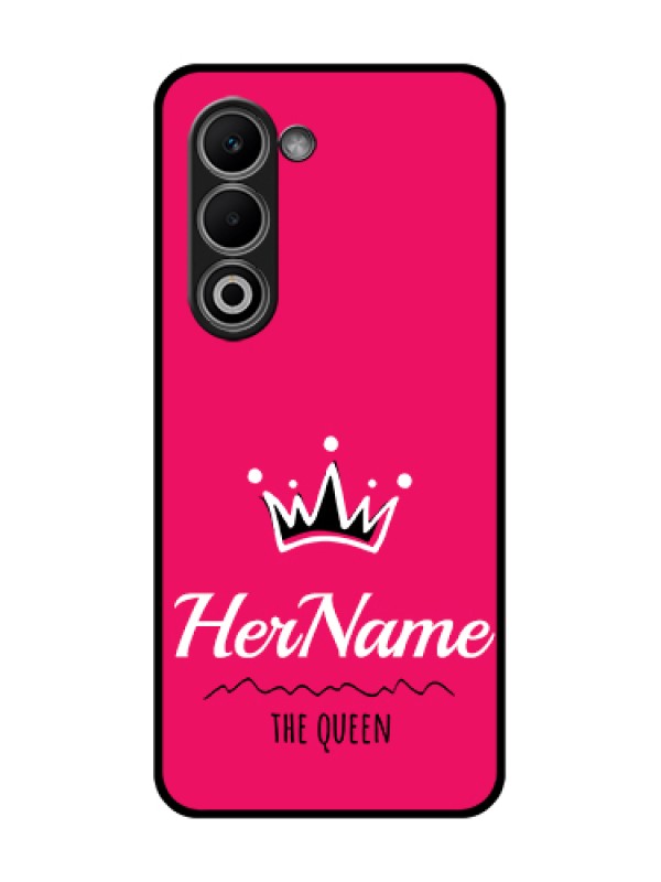 Custom Oppo K13x 5G Custom Glass Phone Case - Queen With Name Design