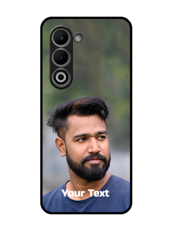 Custom Oppo K13x 5G Custom Glass Phone Case - Photo With Text Design