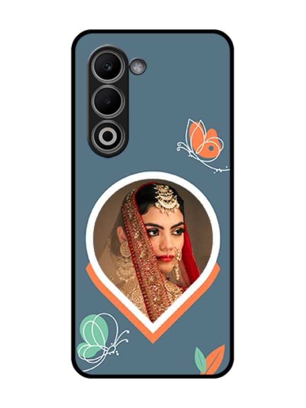 Custom Oppo K13x 5G Custom Glass Phone Case - Droplet Butterflies Design