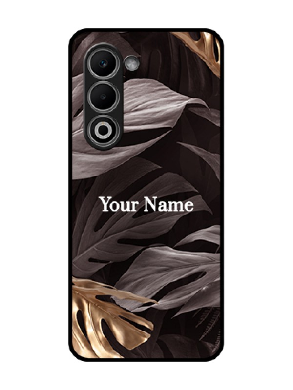 Custom Oppo K13x 5G Custom Glass Phone Case - Wild Leaves Digital Paint Design