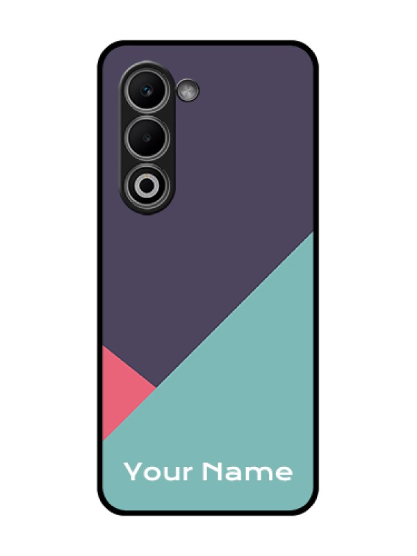 Custom Oppo K13x 5G Custom Glass Phone Case - Tri Color Abstract Design