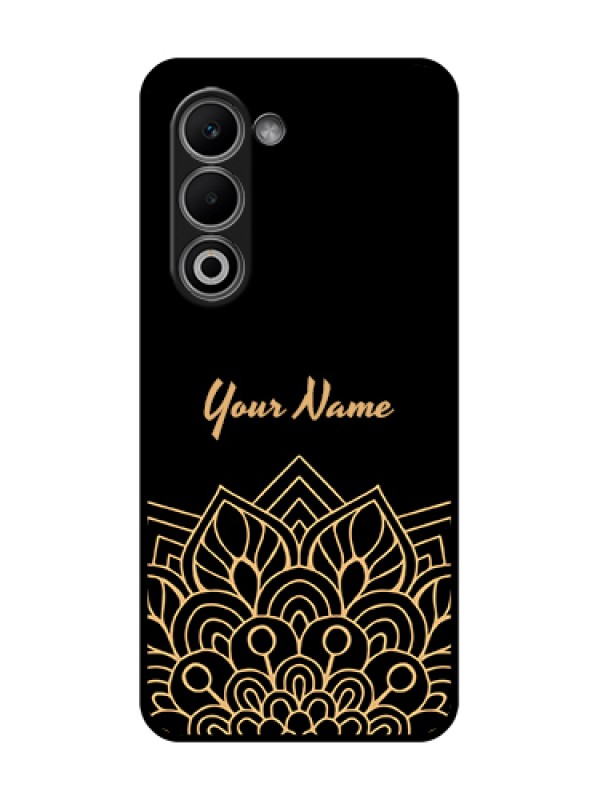 Custom Oppo K13x 5G Custom Glass Phone Case - Golden Mandala Design