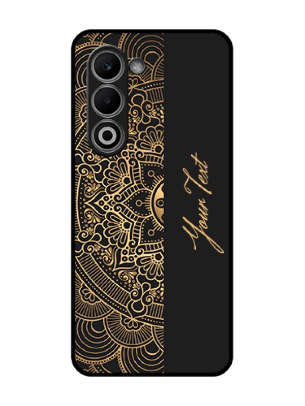 Custom Oppo K13x 5G Custom Glass Phone Case - Mandala Art With Custom Text Design