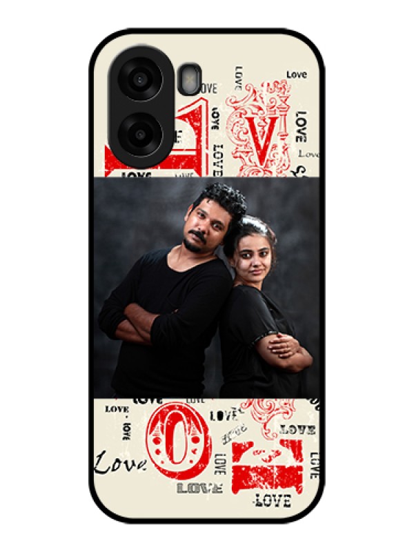 Custom Oppo K14x 5G Custom Glass Phone Case - Trendy Love Design Case