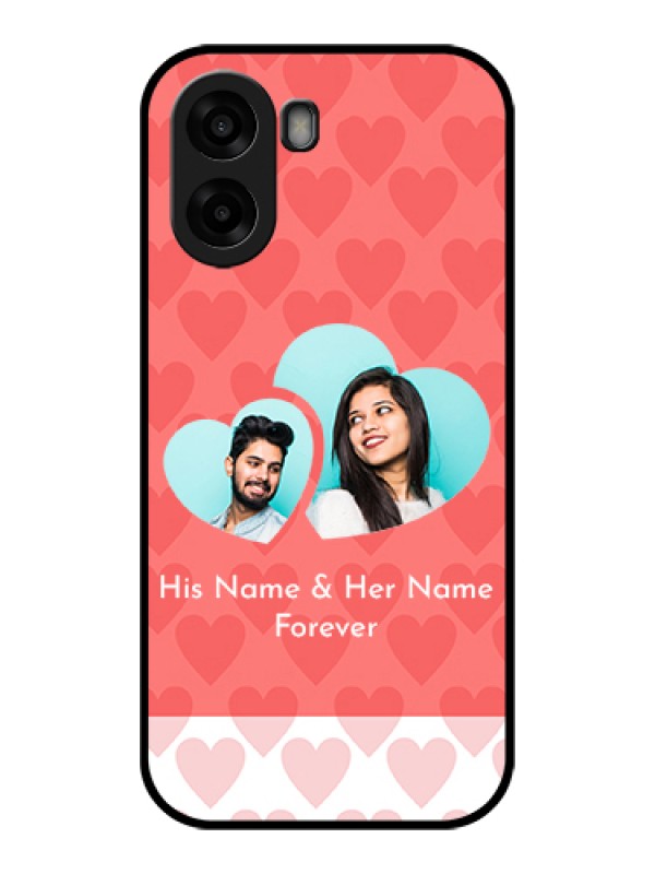 Custom Oppo K14x 5G Custom Glass Phone Case - Couple Pic Upload Design